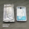 Kit dental descartável para curar os dentes